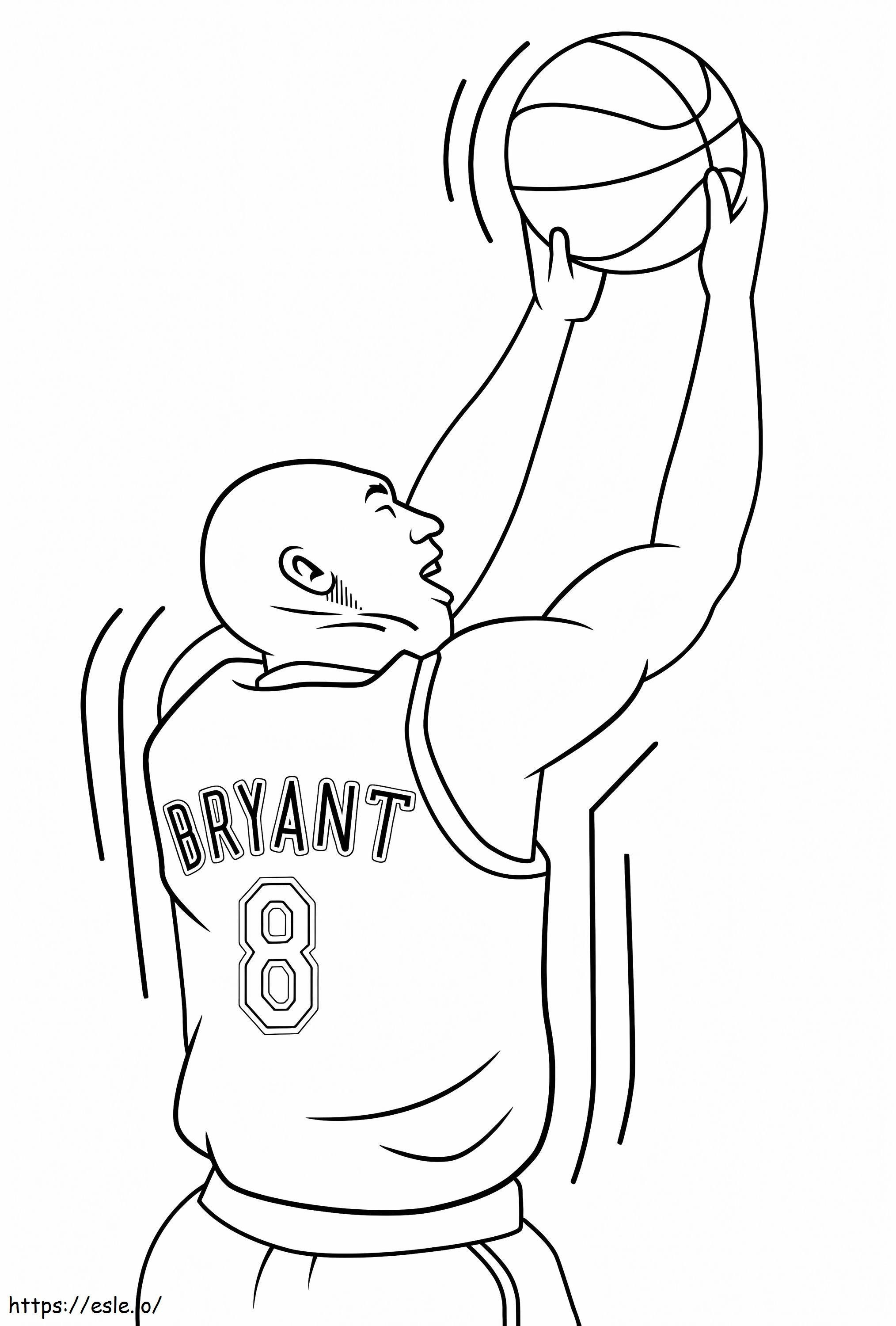 Imprimible gratis de Kobe Bryant para colorear