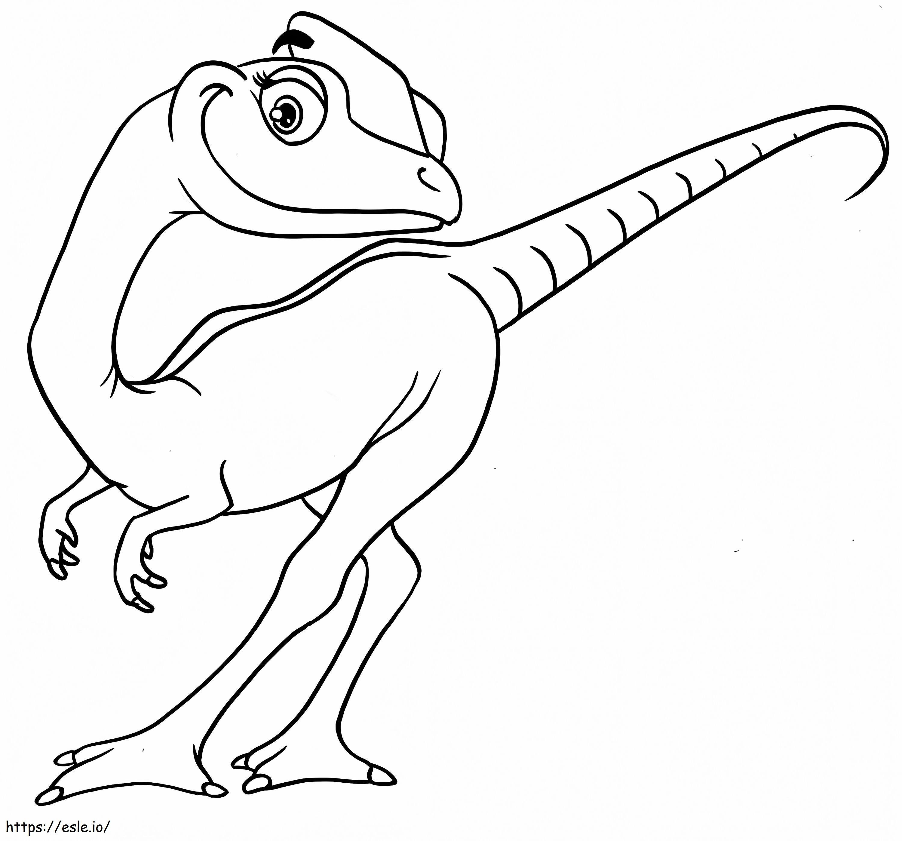 Dilofosaurio de dibujos animados para colorear