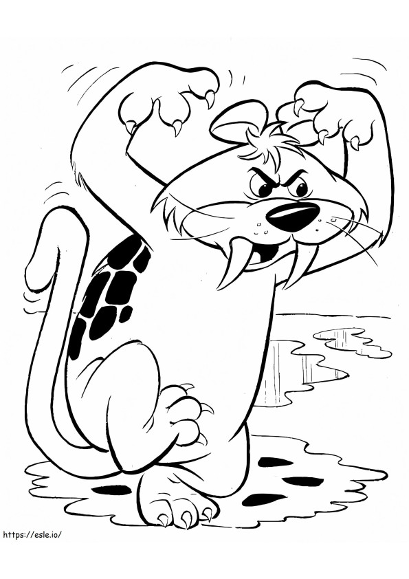 Baby Puss From The Flintstones coloring page