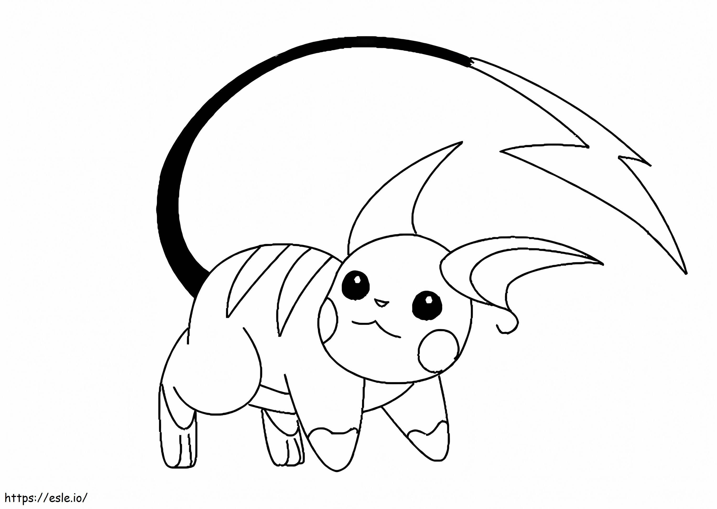Coloriage Pokemon Raichu 5 à imprimer dessin
