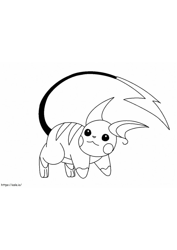 Pokemon Raichu 5 coloring page