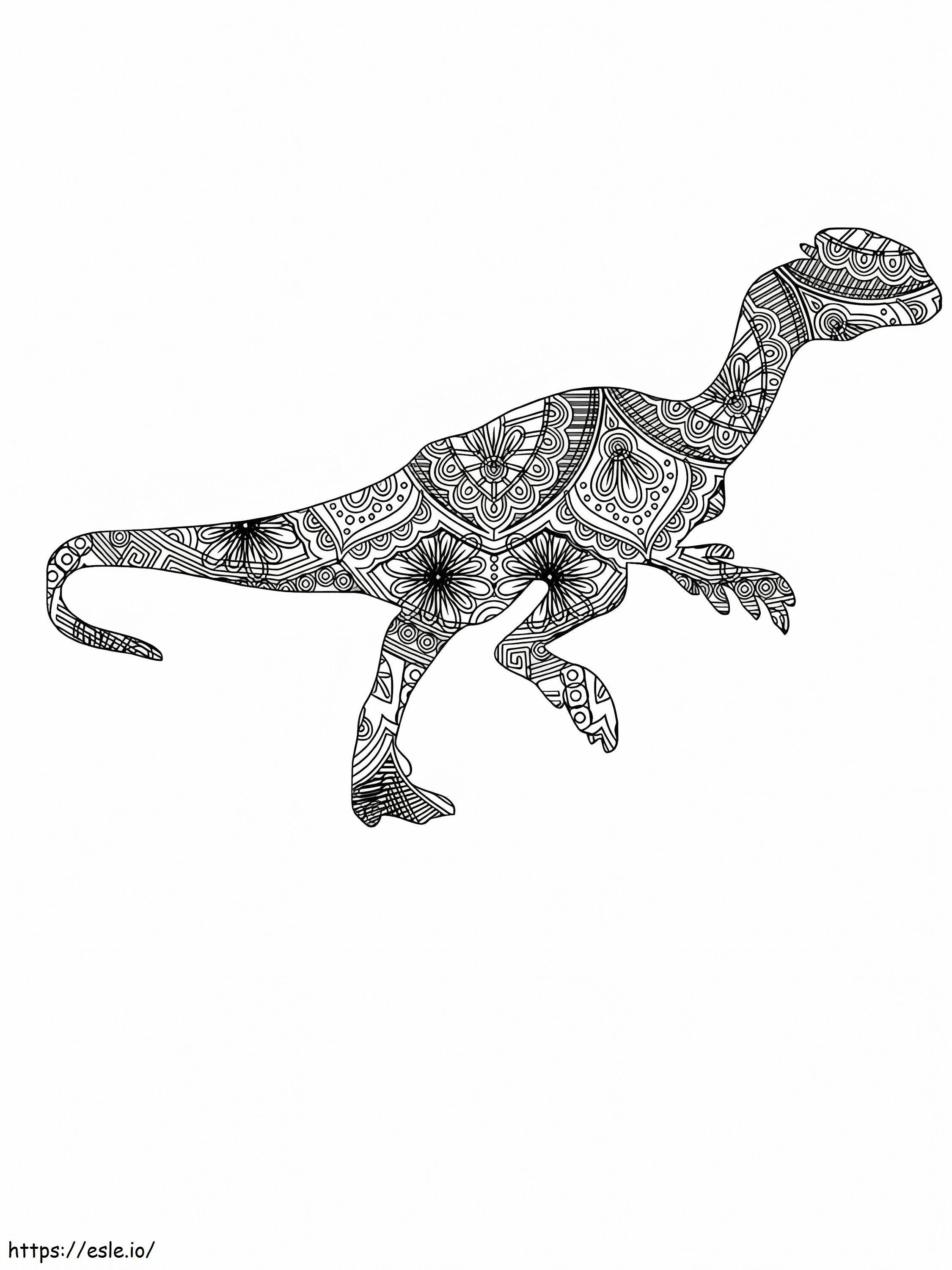 Chodzący dinozaur Alebrijes kolorowanka