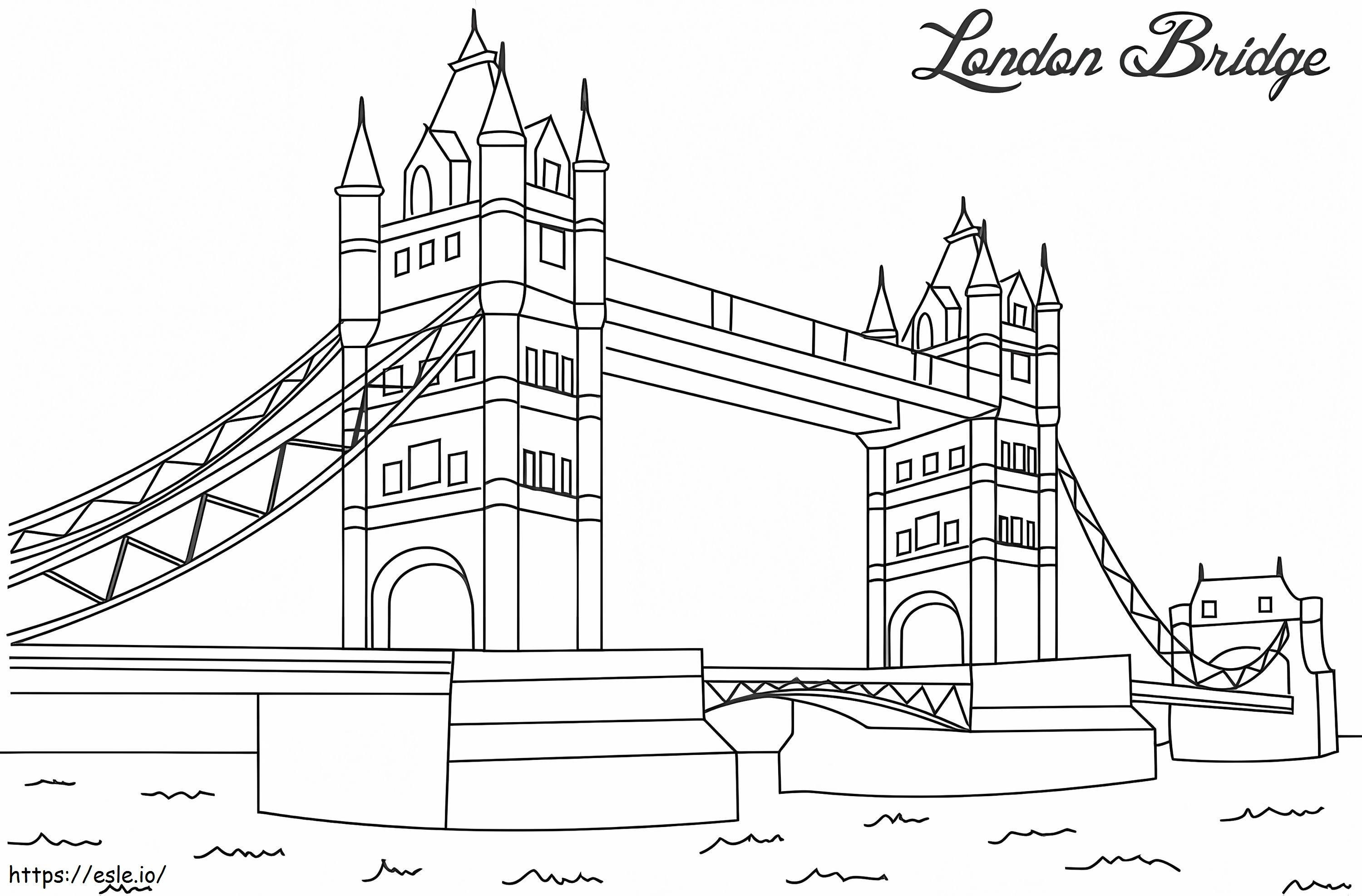 Coloriage le pont de Londres à imprimer dessin