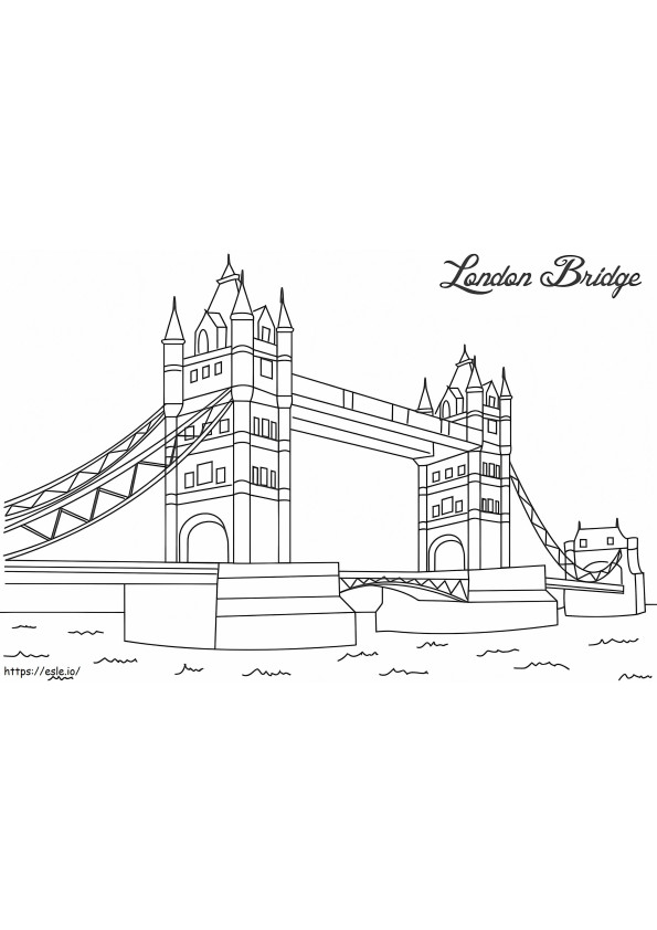 Coloriage le pont de Londres à imprimer dessin