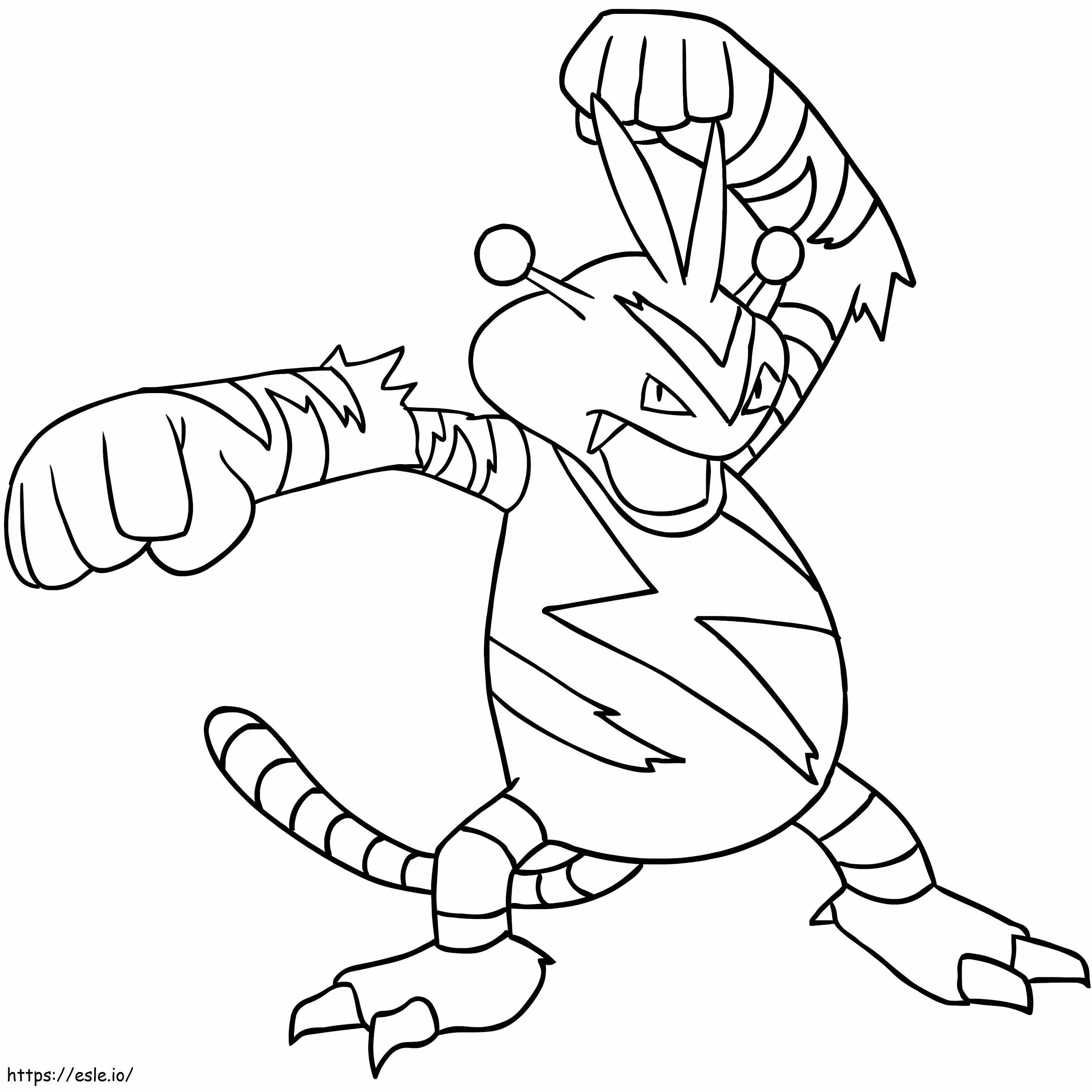Printable Electabuzz coloring page