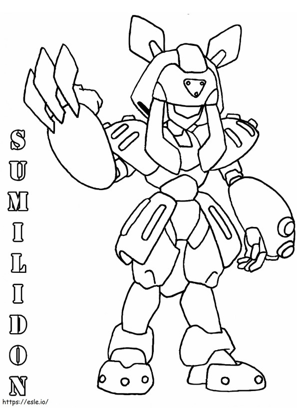 Sumilidon Medabots coloring page