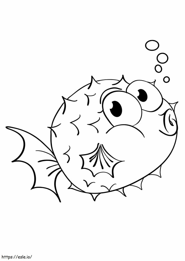 Blowfish coloring page