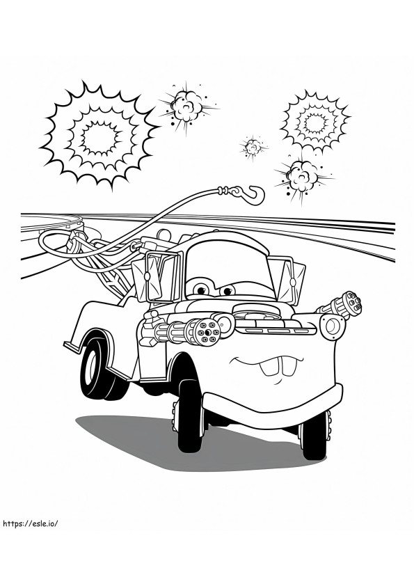 Disney Cars Tow Mater coloring page