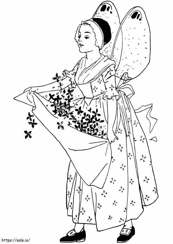 Vintage Fairy 1 coloring page