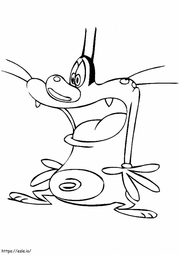 Oggy Screams Out Loud coloring page