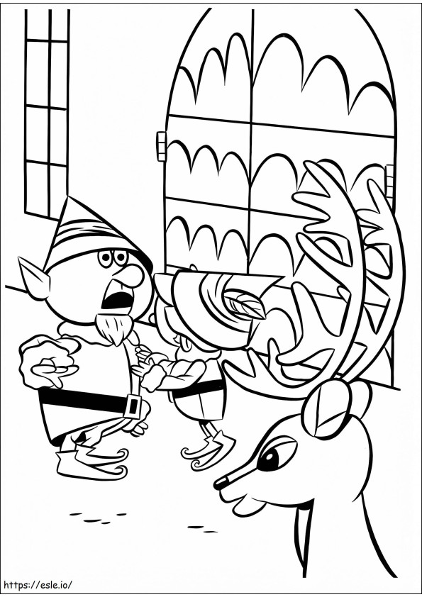 Rudolph The Red Nosed Reindeer 2 coloring page