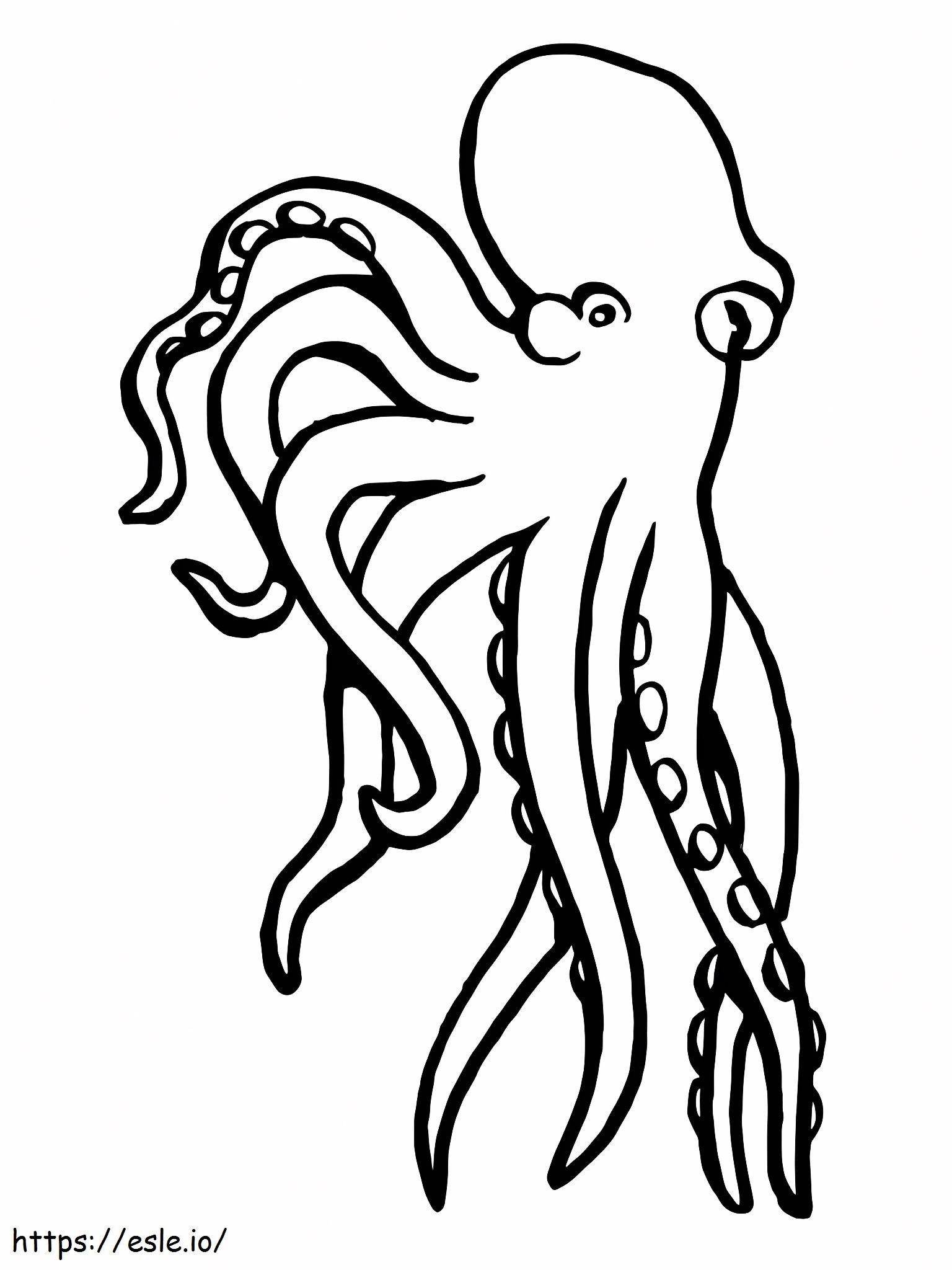 Octopus Mollusk coloring page