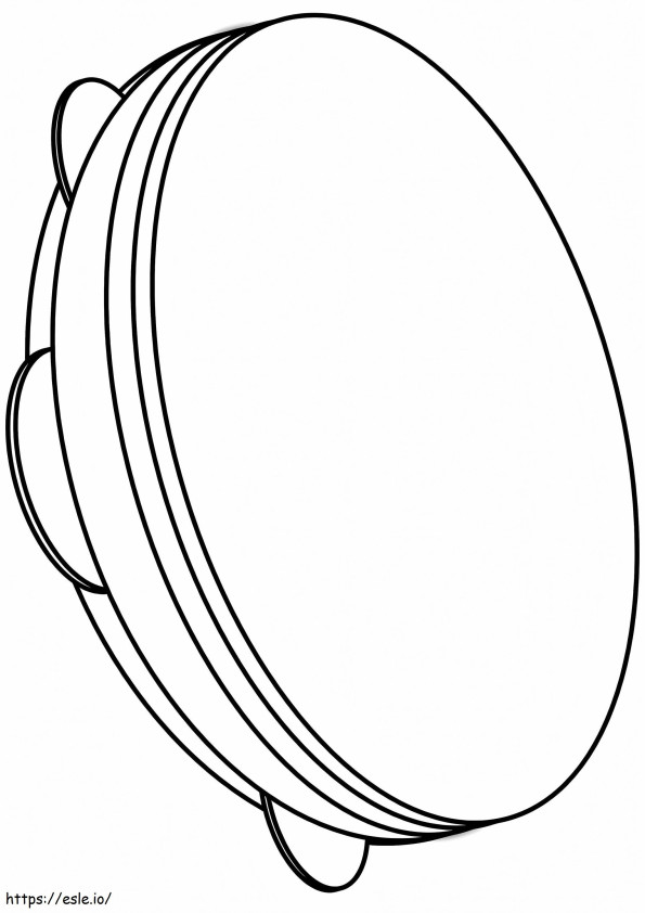 Yksinkertainen tamburiini 5 värityskuva