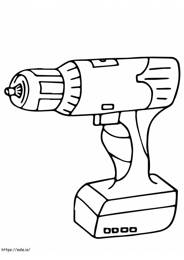 Free Cordless Drill coloring page
