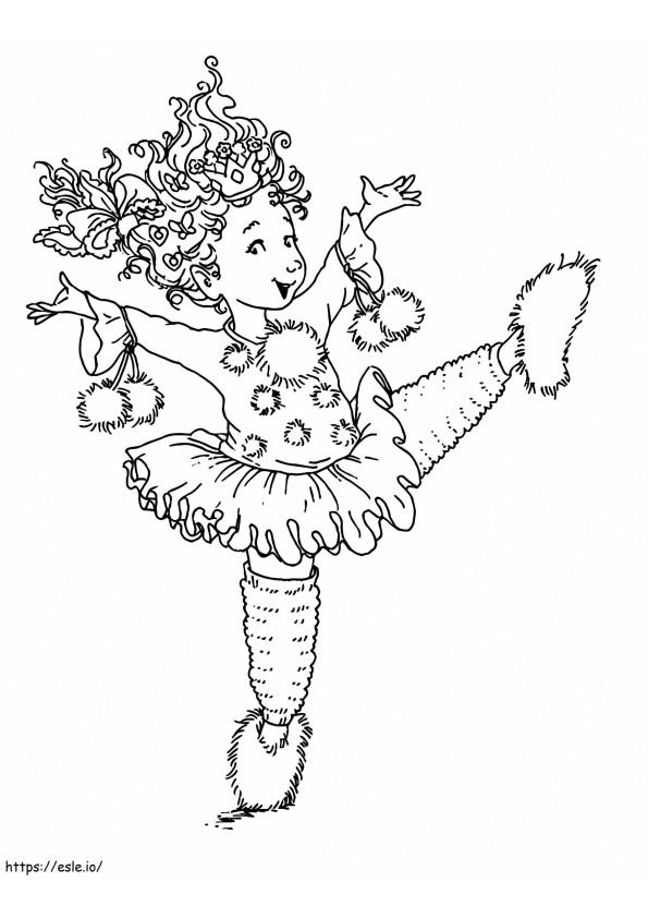 Dancing Fancy Nancy coloring page