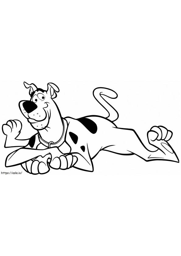 1532424580 Scooby Doo Laying Down A4 E1600333236600 coloring page
