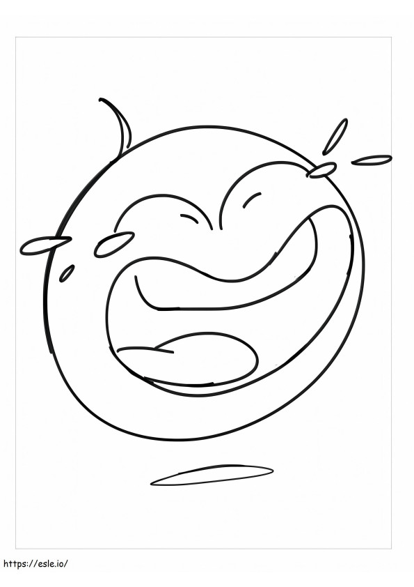 Coloriage Emoji qui pleure 1 à imprimer dessin