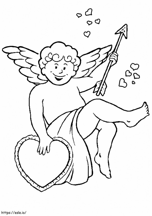 Coloriage Cupidon imprimable gratuitement à imprimer dessin