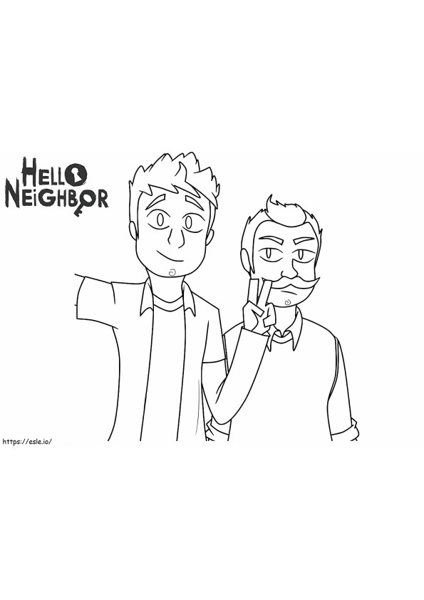 Hello Neighbor 3 coloring page
