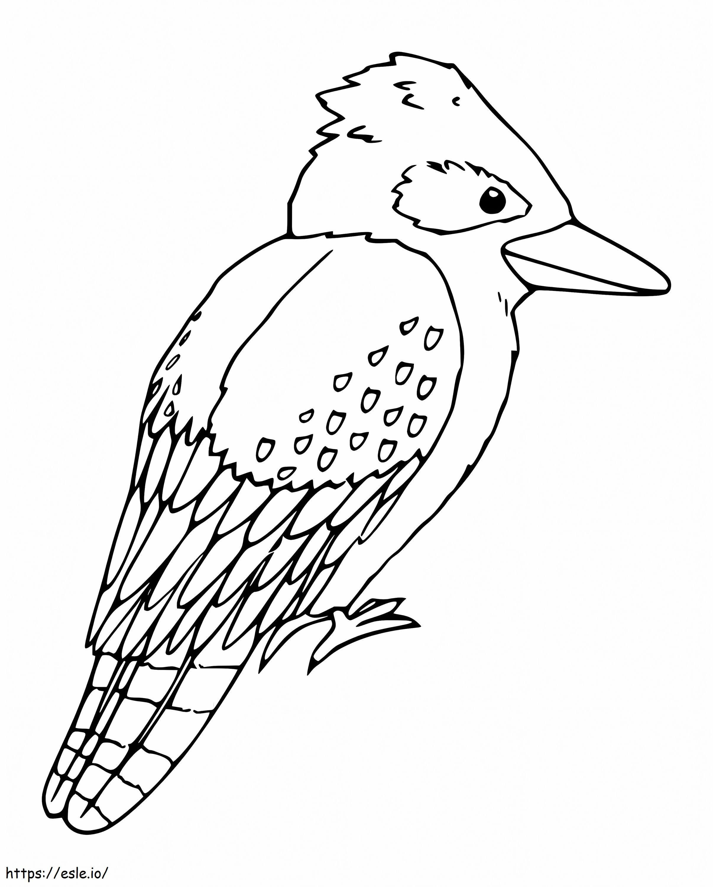 Kookaburra yang menggemaskan Gambar Mewarnai