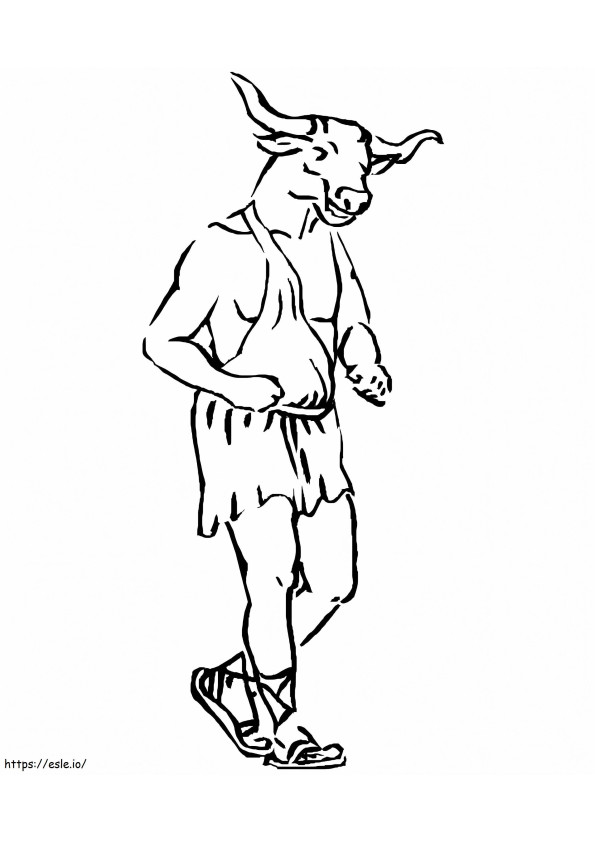 Mystery Minotaur coloring page