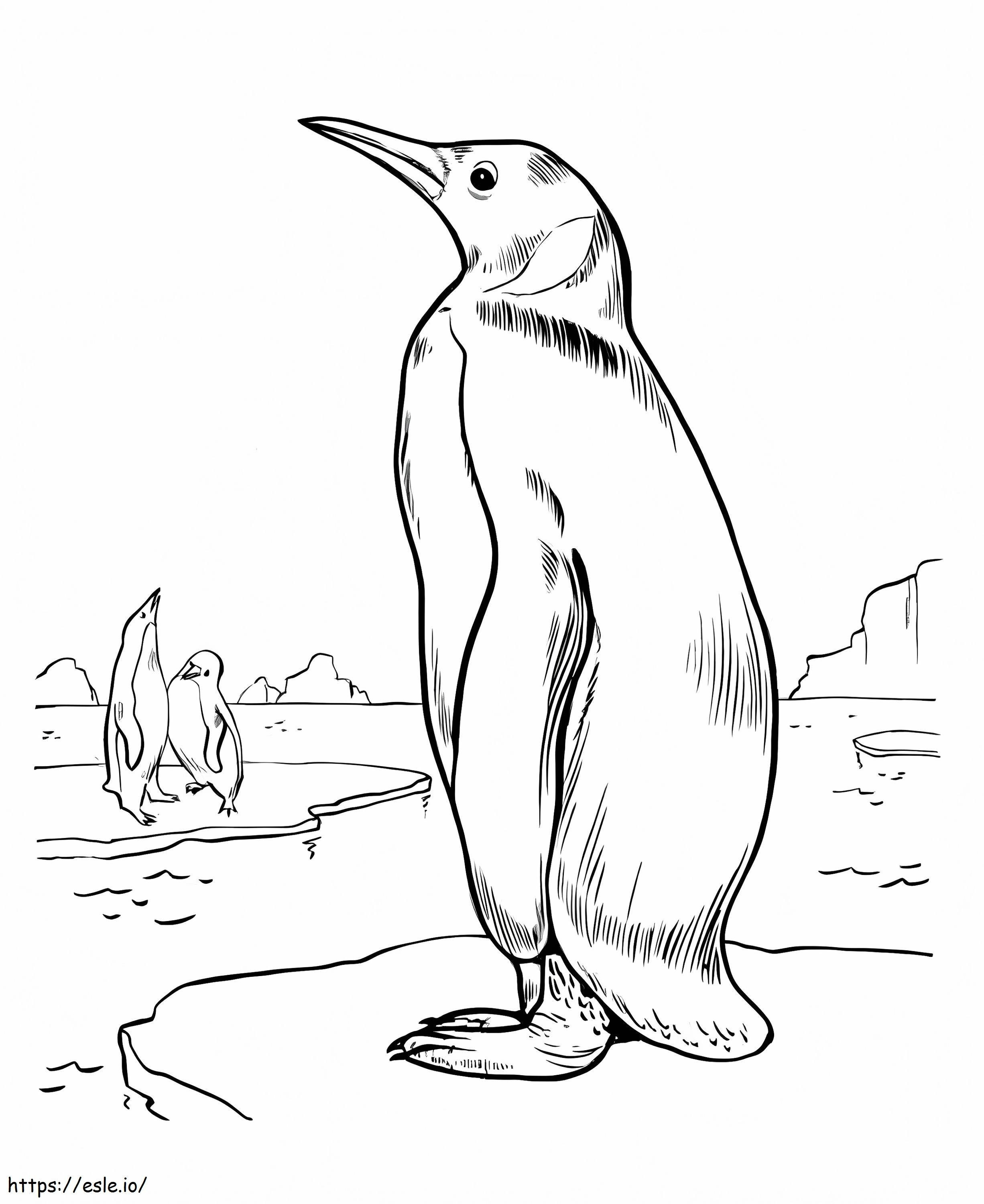 Pinguin yang baik Gambar Mewarnai