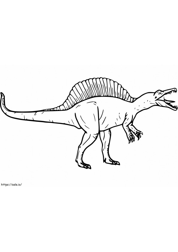 Spinosaurus yang marah Gambar Mewarnai
