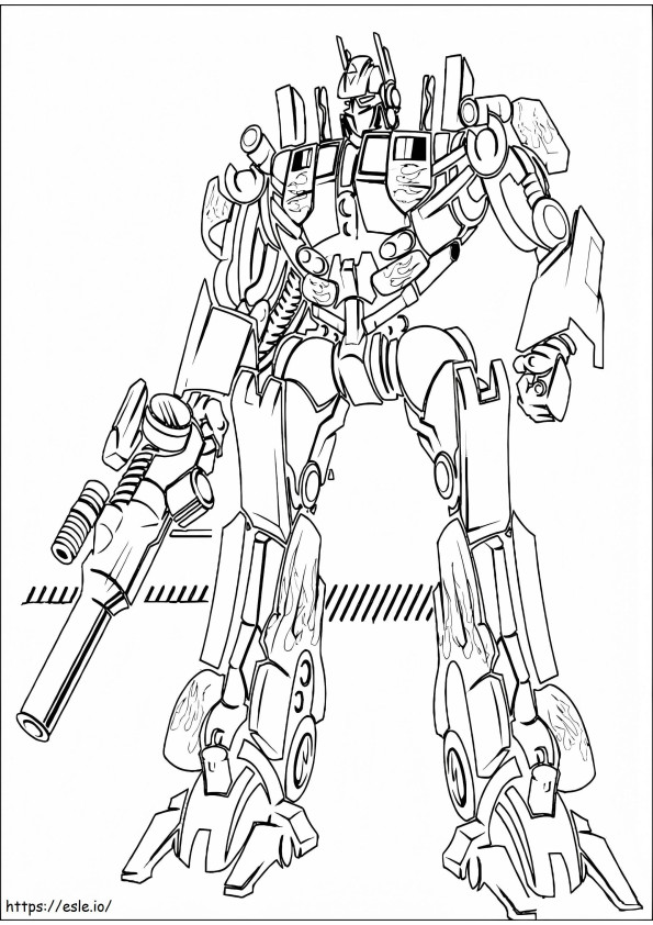 Optimus In The Movie coloring page