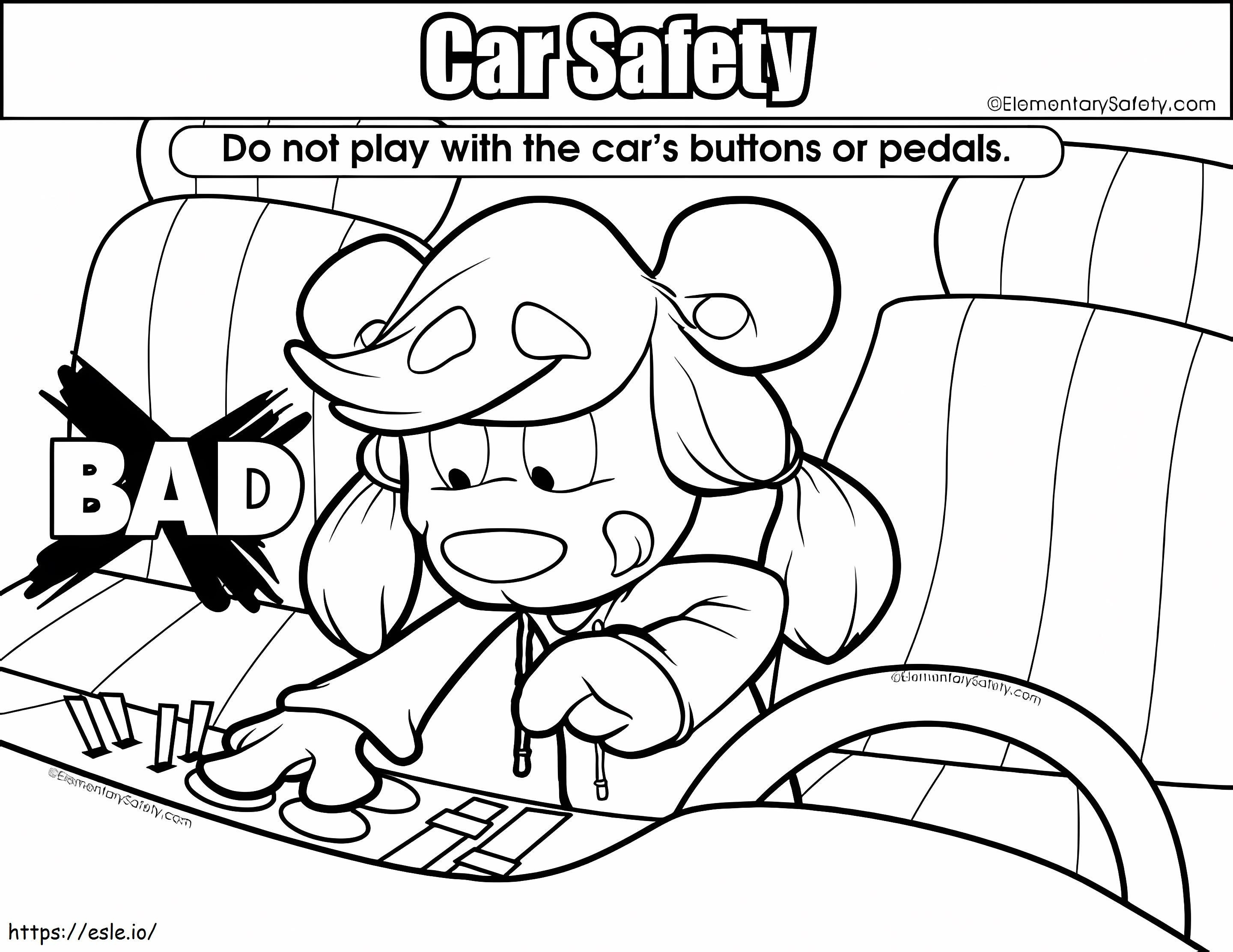Dont Play Car Buttons coloring page