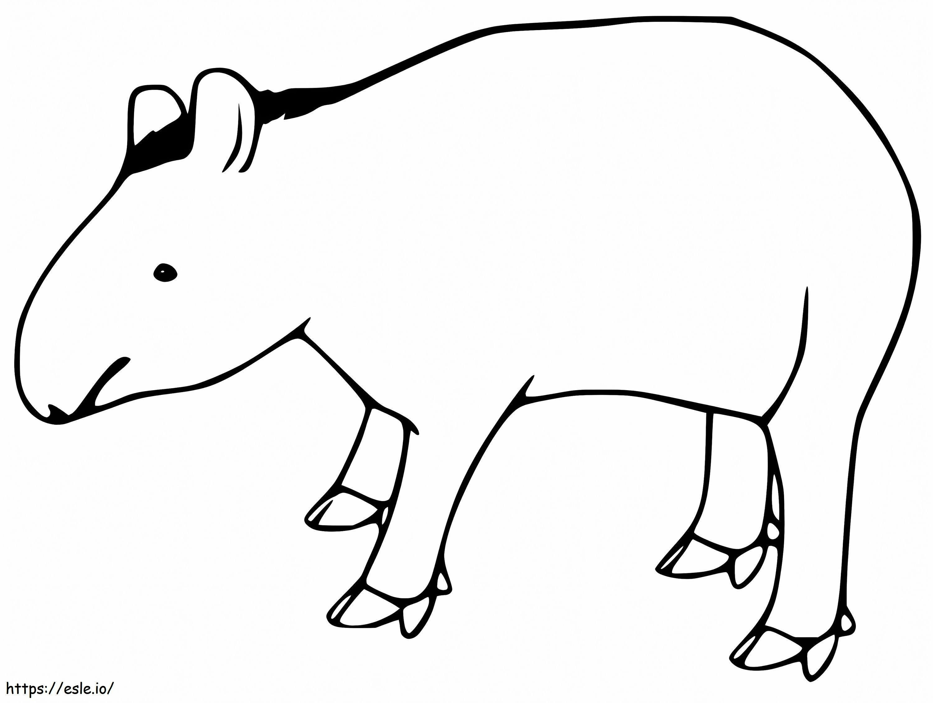 Tapirul sud-american gratuit de colorat