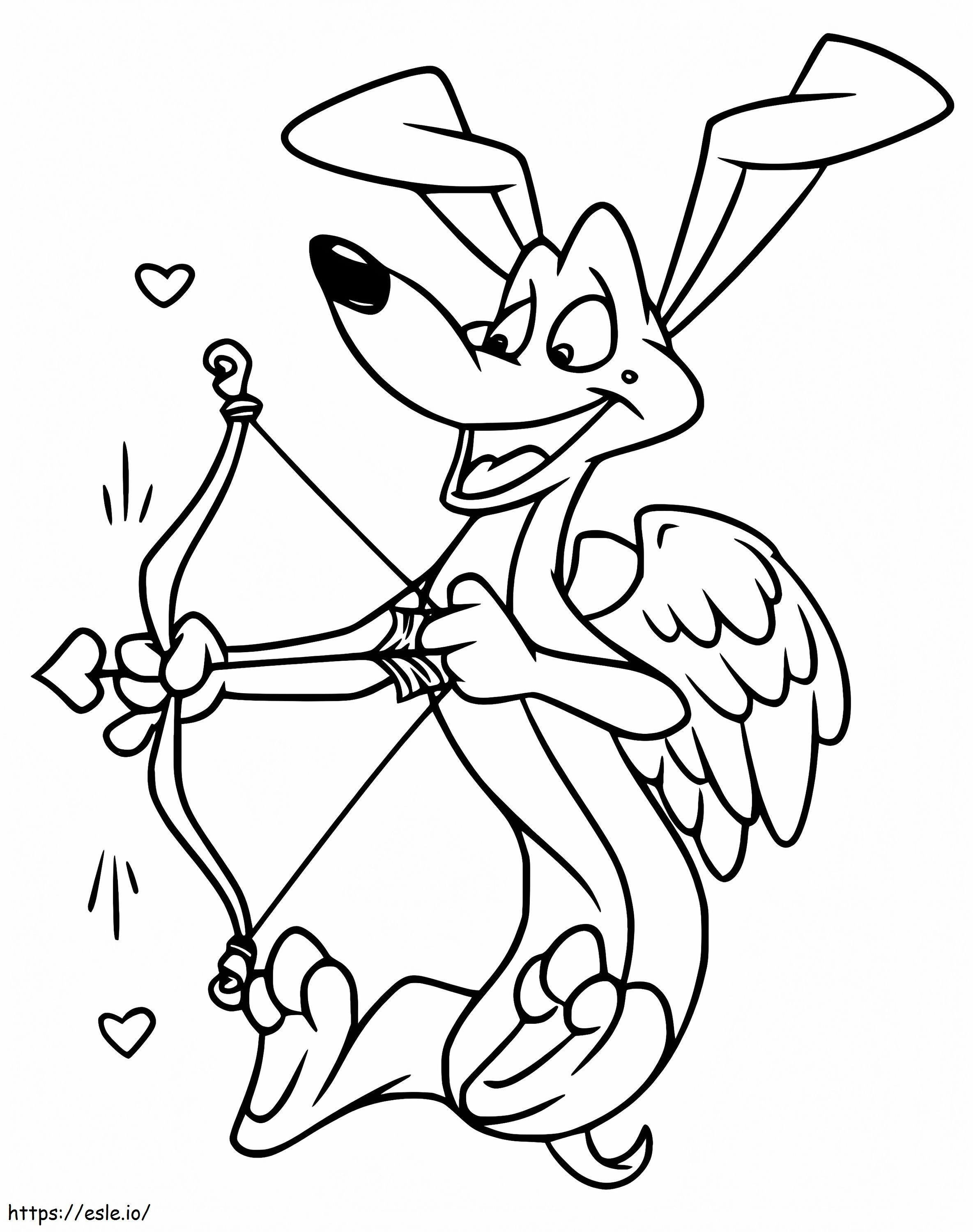 Cupid Fox coloring page