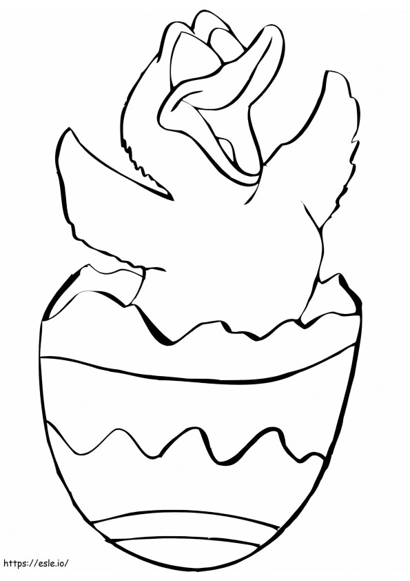 Easter Chick Singing coloring page