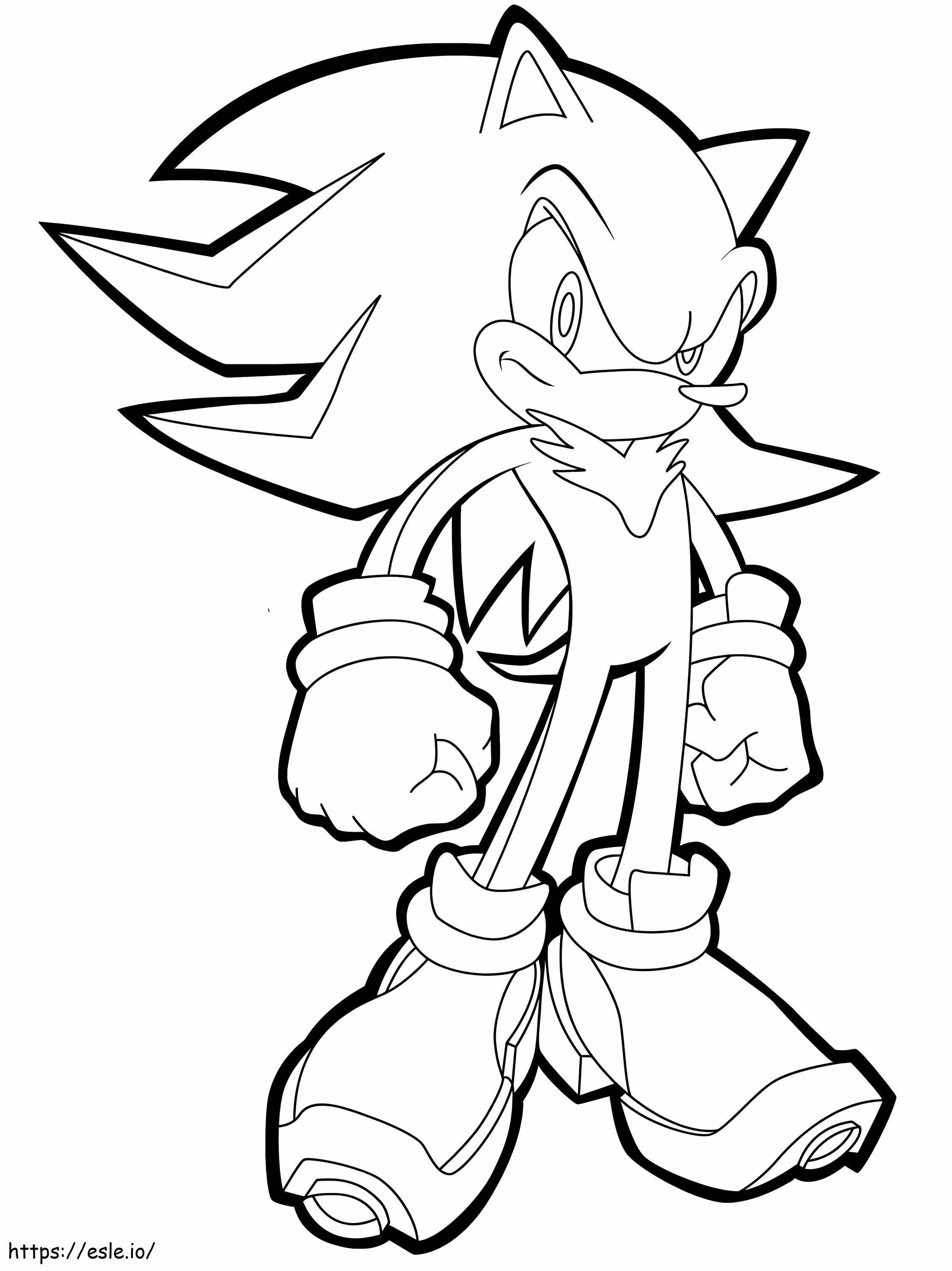 Super Sonic coloring page