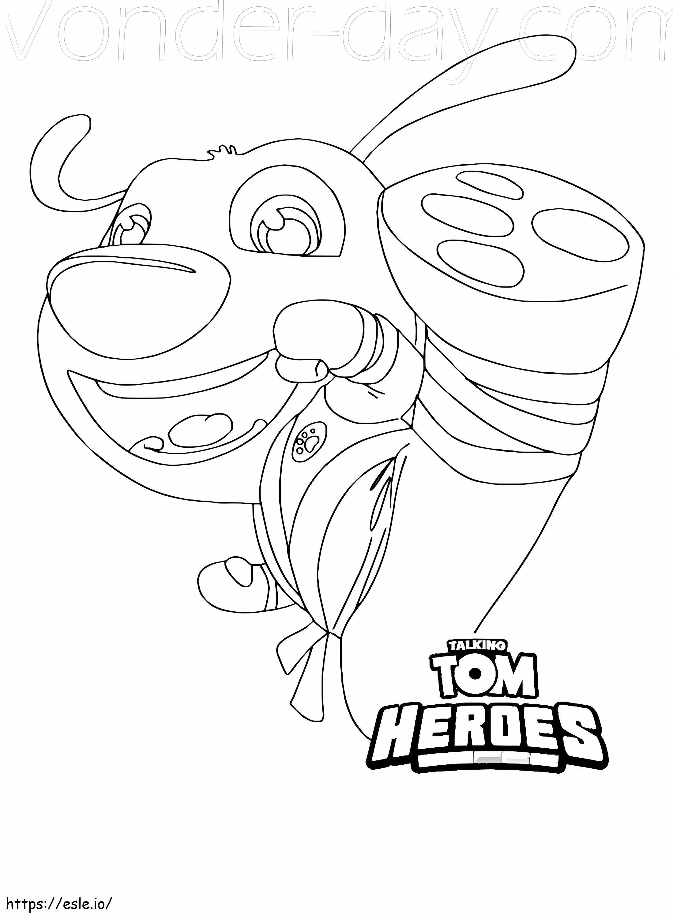 Hank van Talking Tom Heroes kleurplaat kleurplaat
