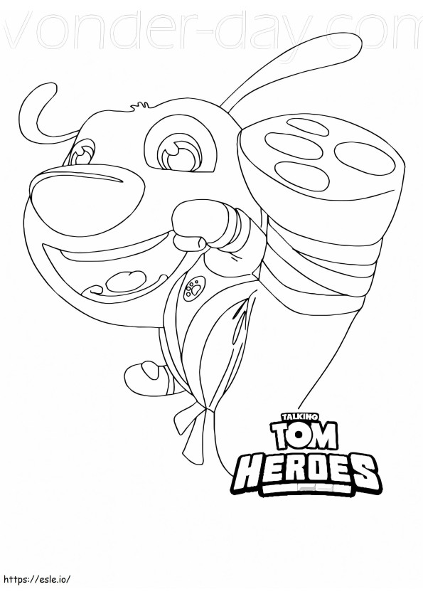Hank van Talking Tom Heroes kleurplaat