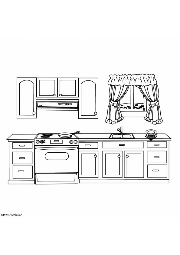 Simple Kitchen 2 coloring page