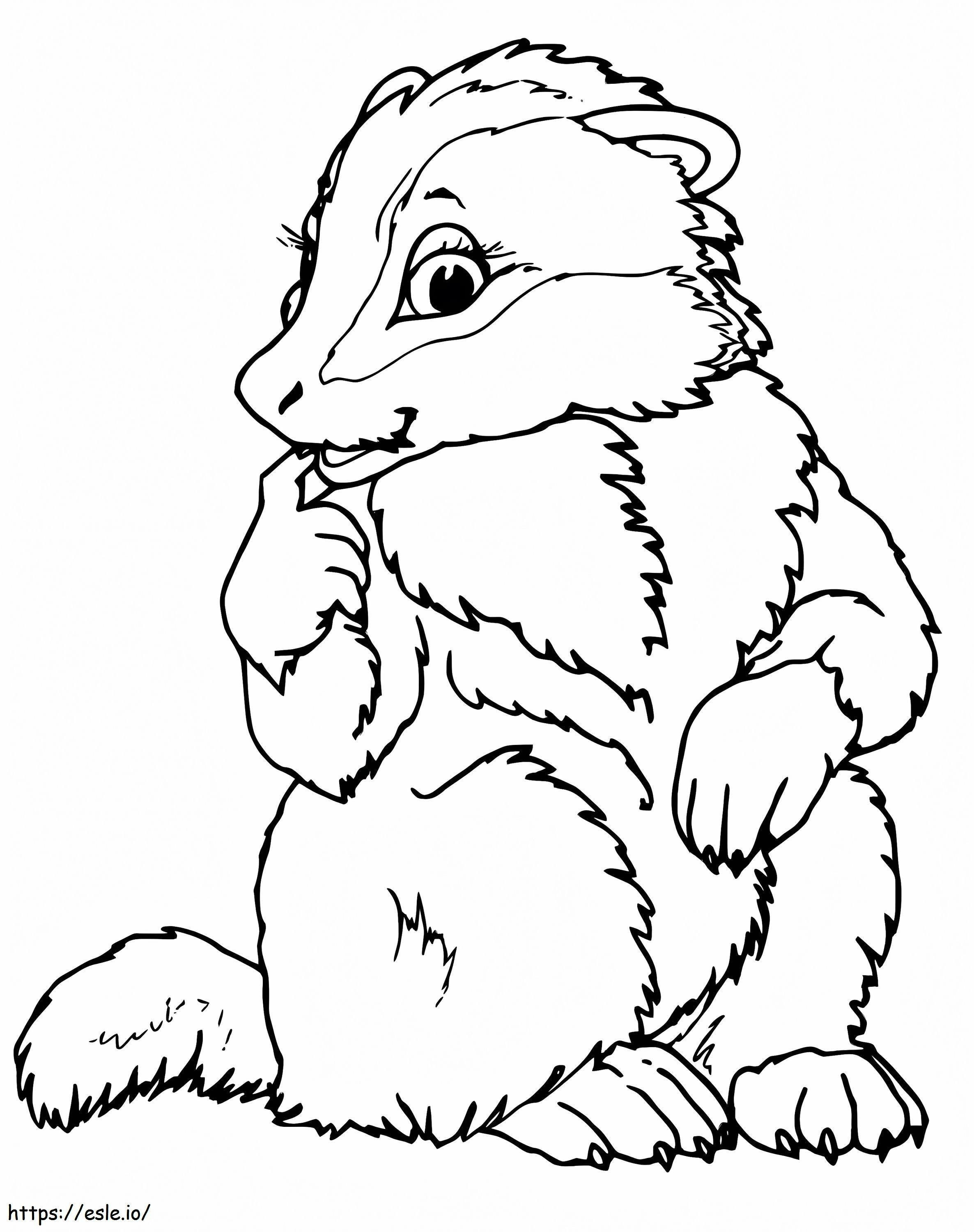 Nice Badger coloring page