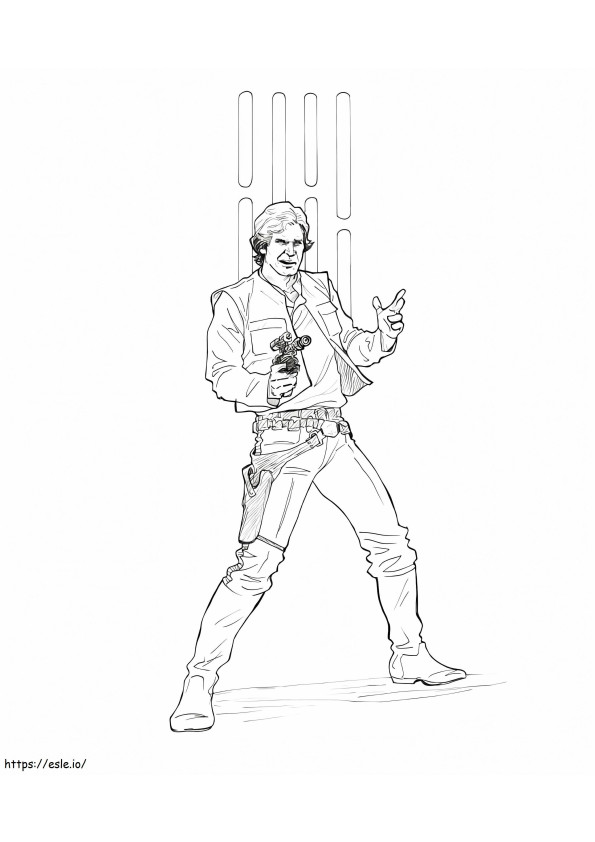 Coloriage Génial Han Solo à imprimer dessin