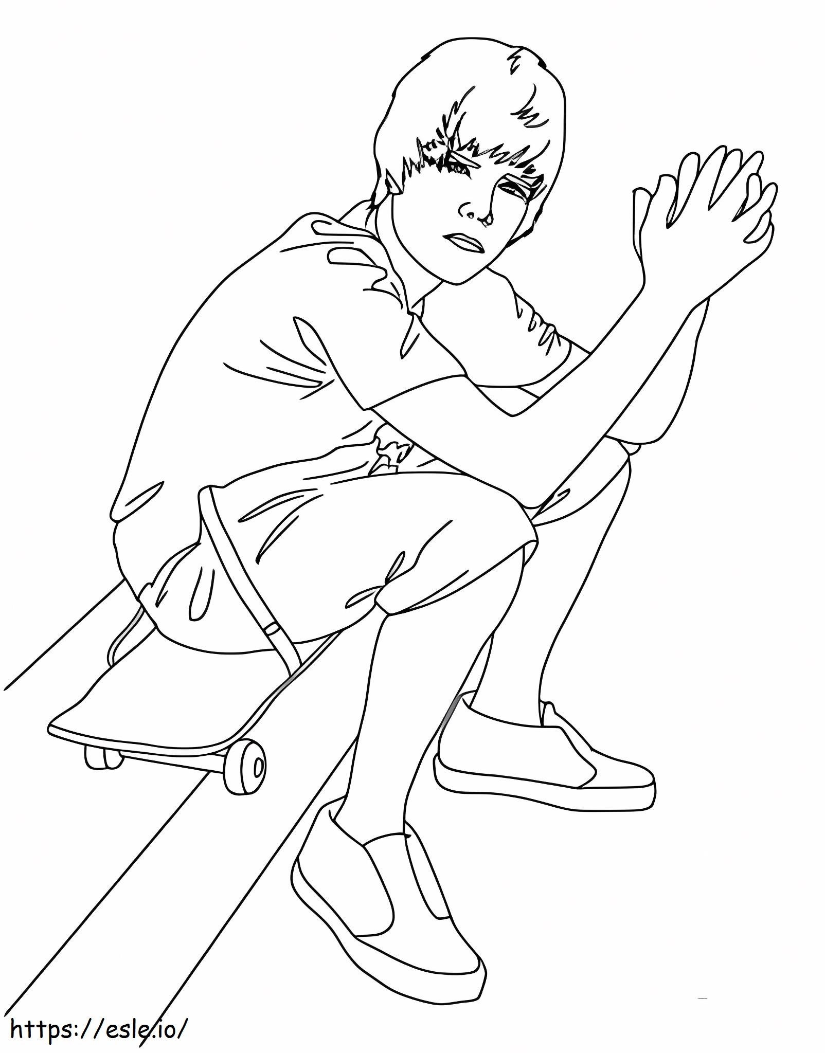 Justin Bieber Sitting coloring page