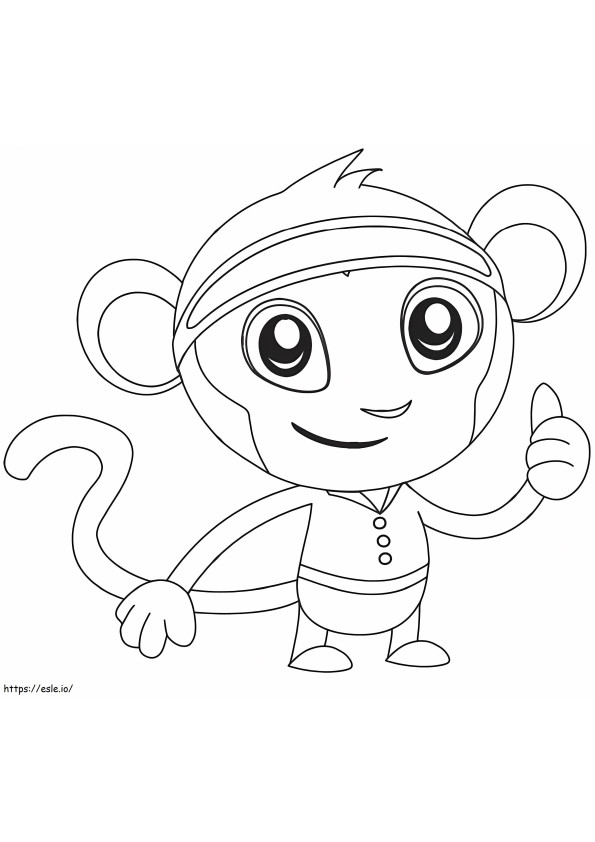 1560153014 Monkey A4 coloring page
