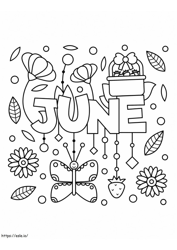 Lovely July coloring page