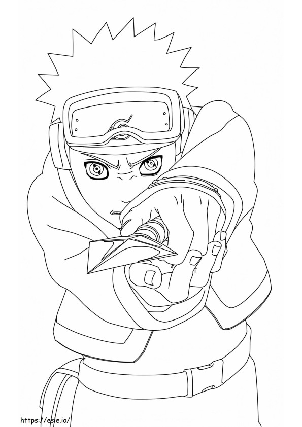 Little Uchiha Obito Attack coloring page