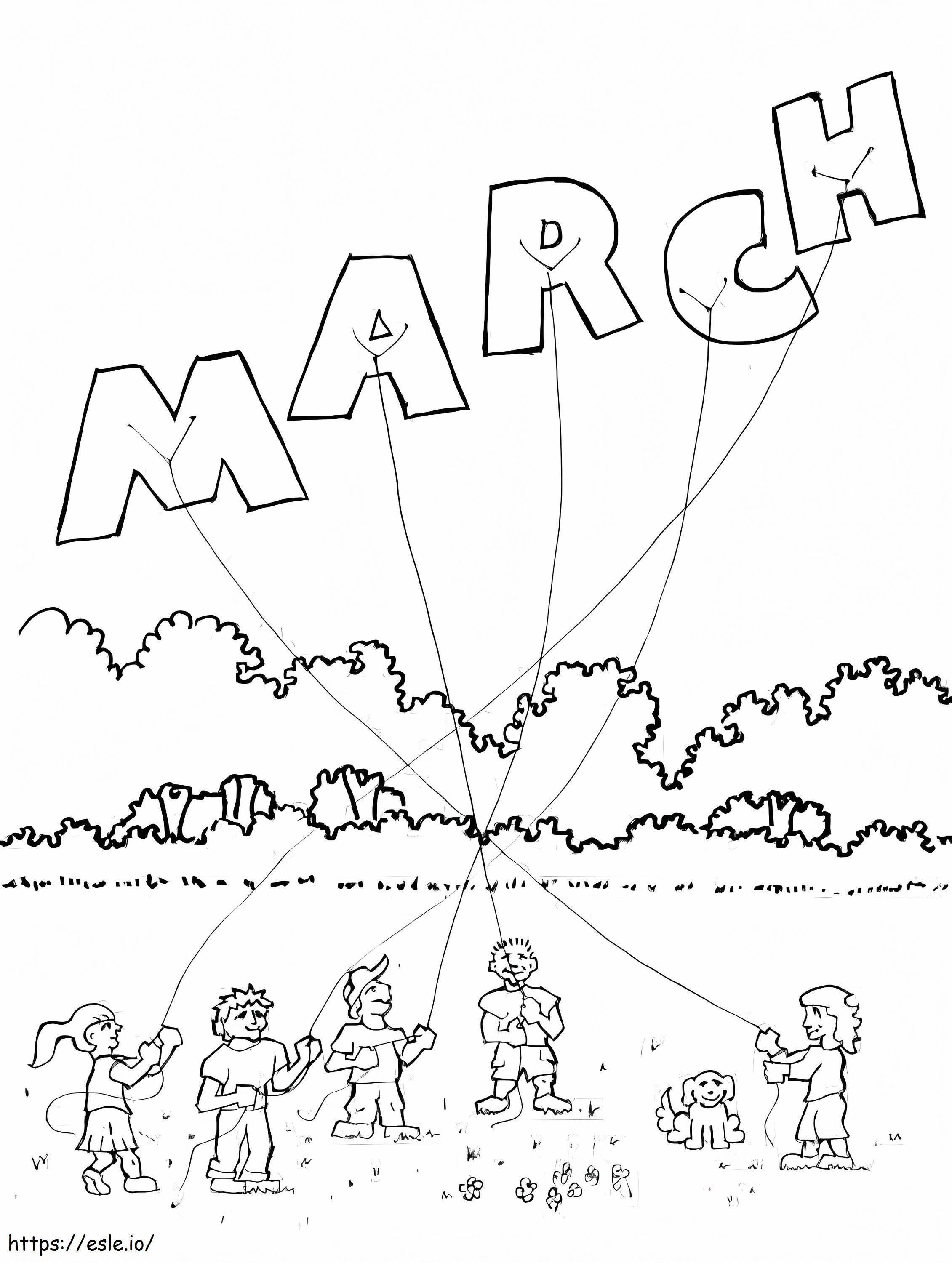 5 de março para colorir