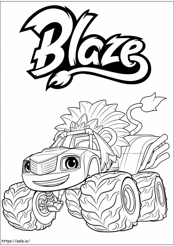 1533872282 Blaze Smiling A4 coloring page