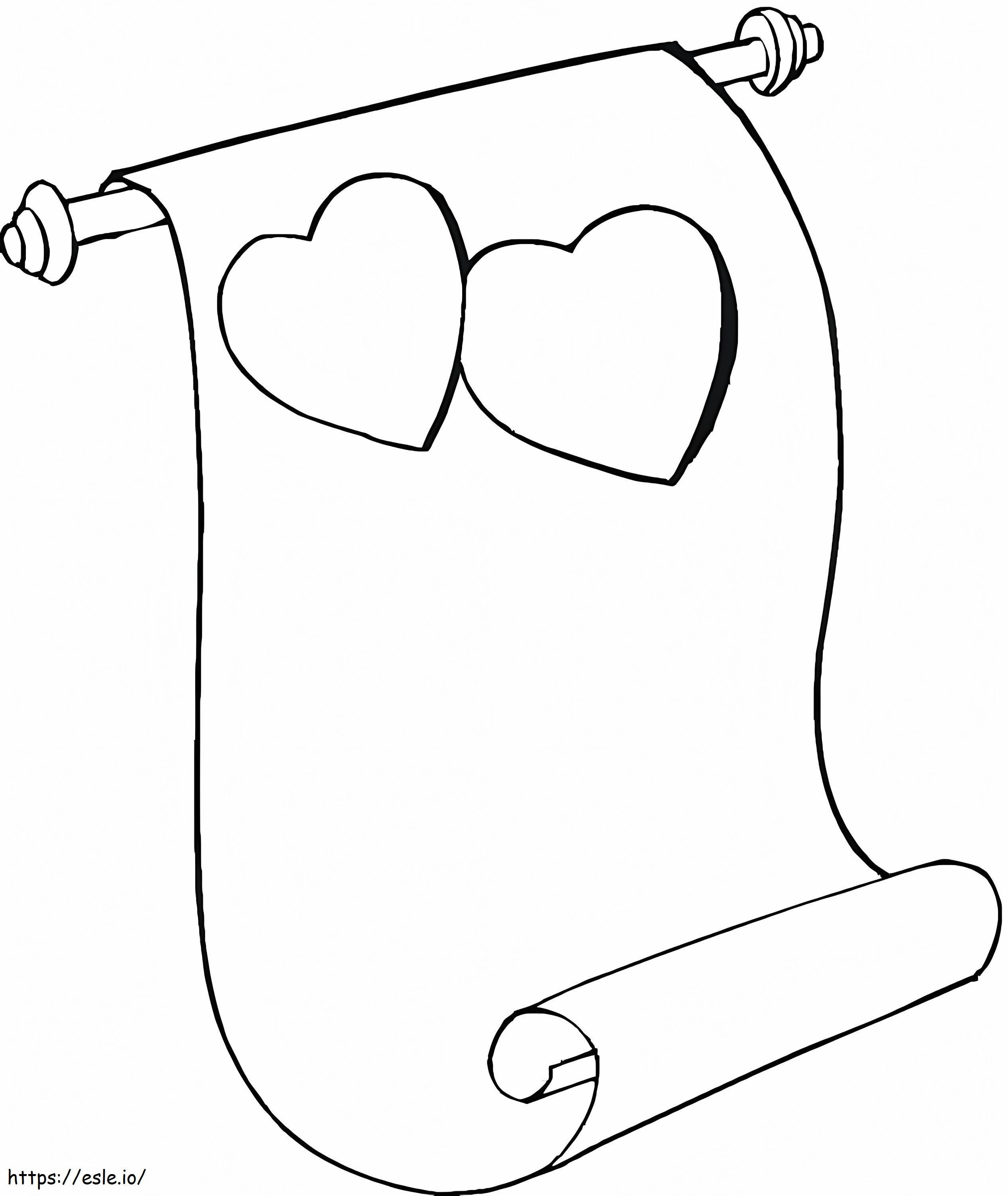 Valentines Day Card coloring page