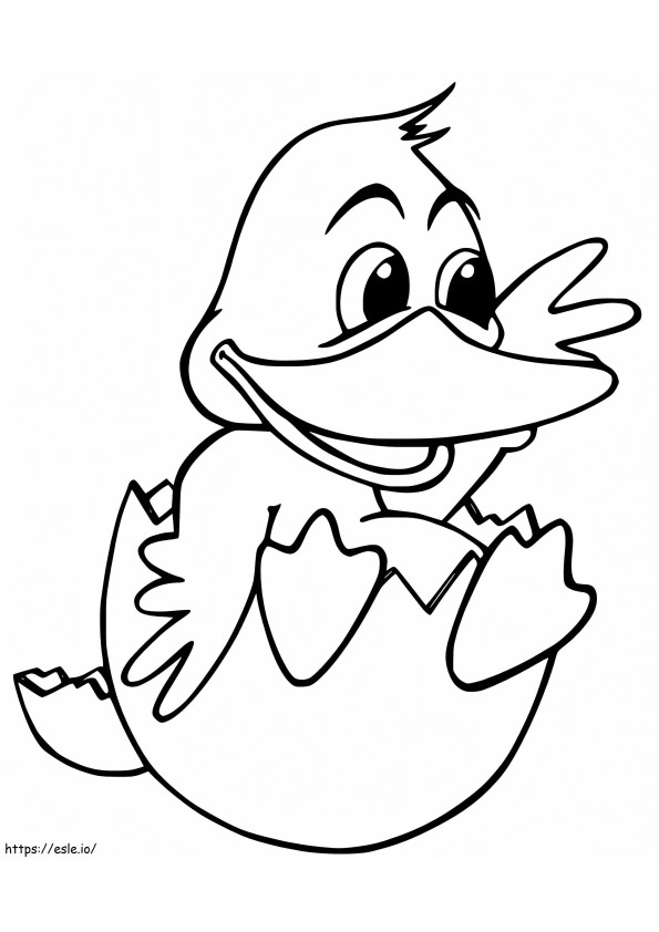 Free Duckling coloring page