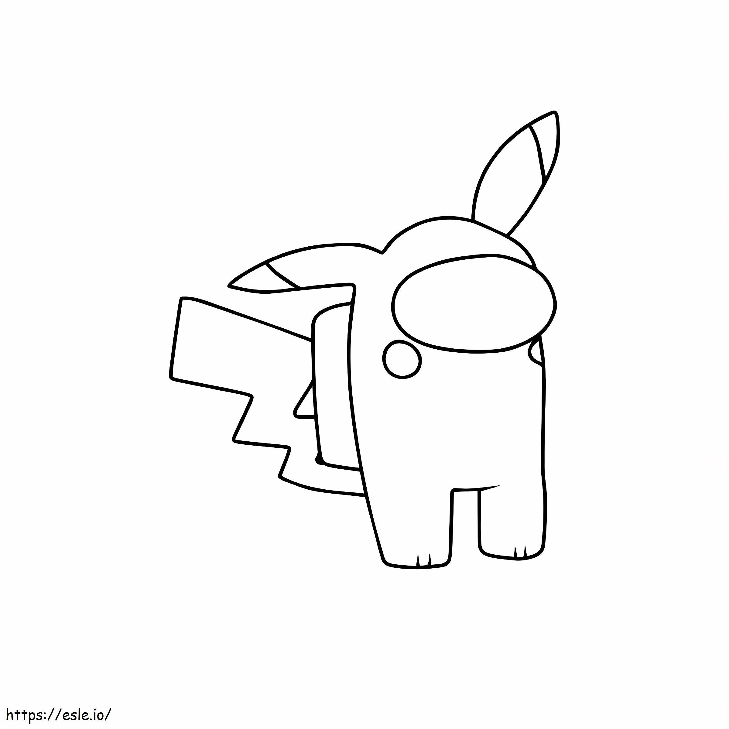 Basic Among Us Pikachu Görünümü boyama