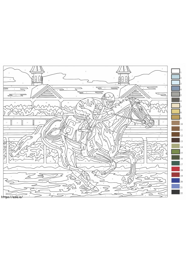 Advanced Color By Numbers coloring page