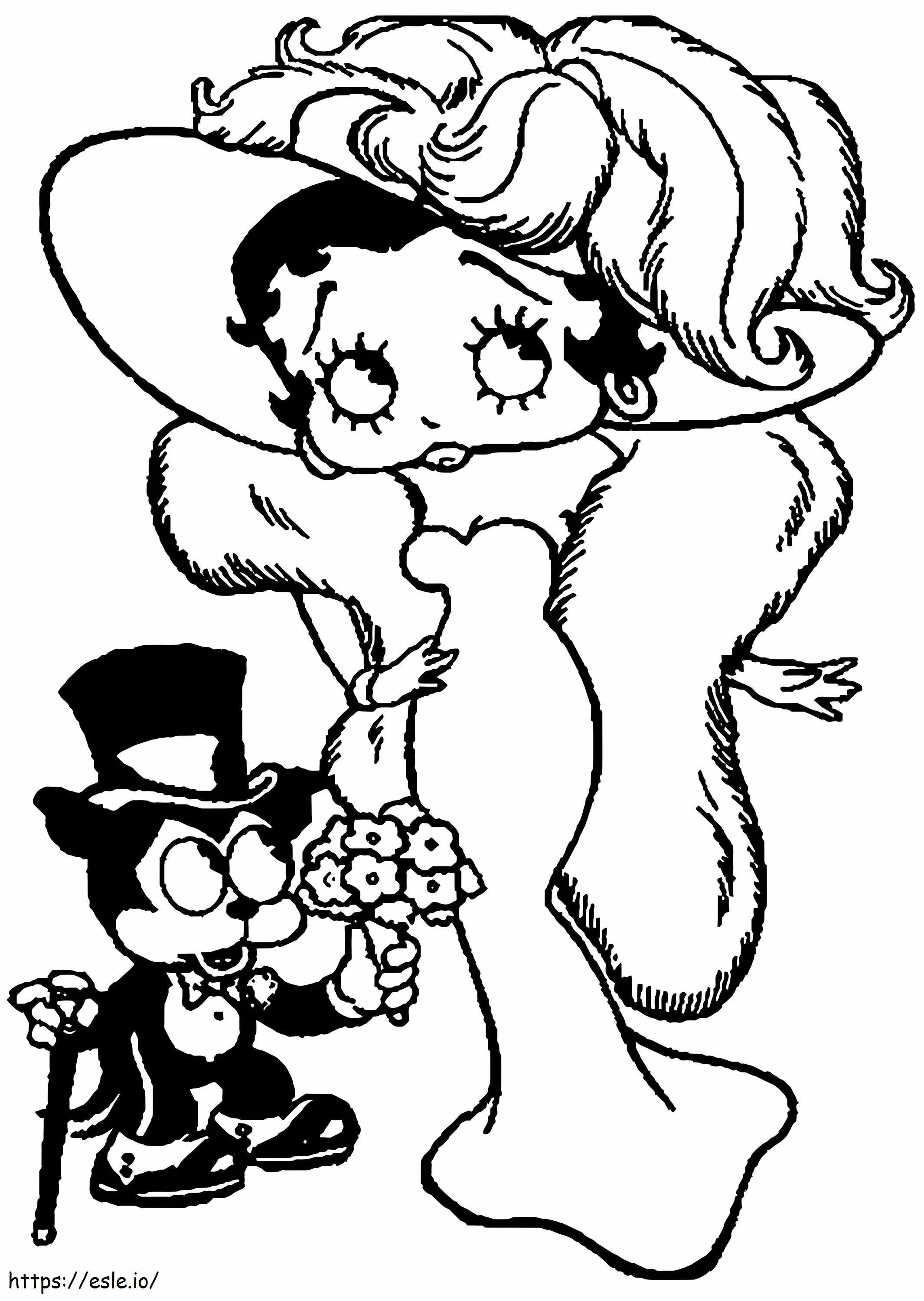 Lady Betty Boop coloring page