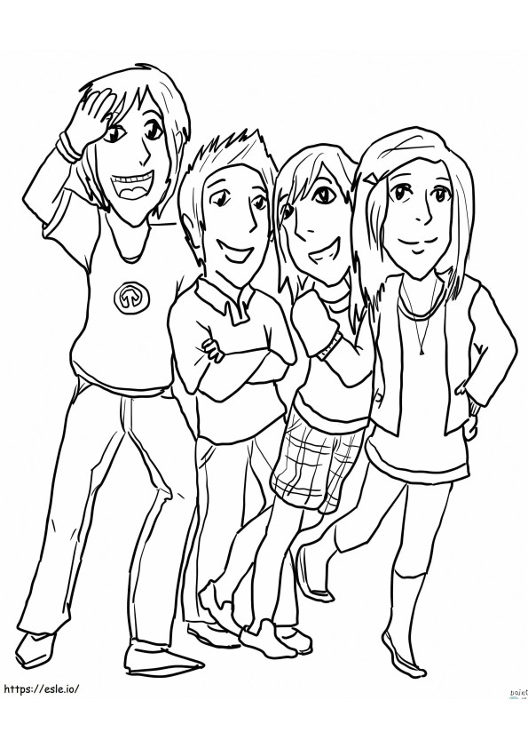 Gibby Freddie Sam And Carla coloring page